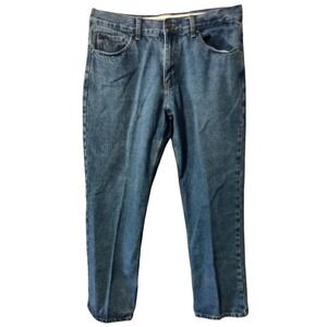 Blue Mountain Jeans 34x30 Men Norm Core Cabin Core Blue Relaxed Fit Straight Leg